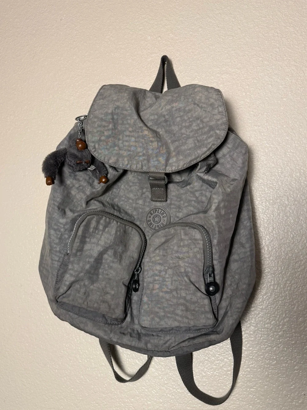 Kipling Grey Nylon Backpack - Picture 2 of 3